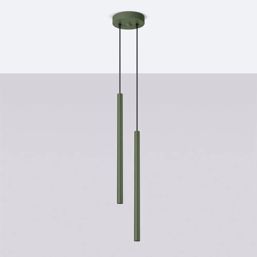 Lampadario verde ø 15 cm Fideus – Sollux