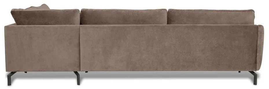 Divano angolare in velluto marrone-beige (angolo destro) Magic - Scandic