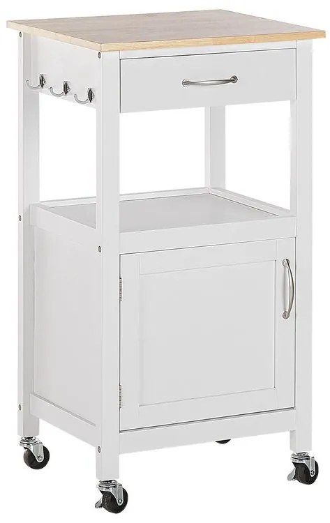 Carrello da cucina legno bianco SIENA Beliani