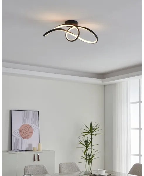 Eglo 901158-Plafoniera dimmerabile RGBW CALAROSSA-Z LED/22W/230V nero