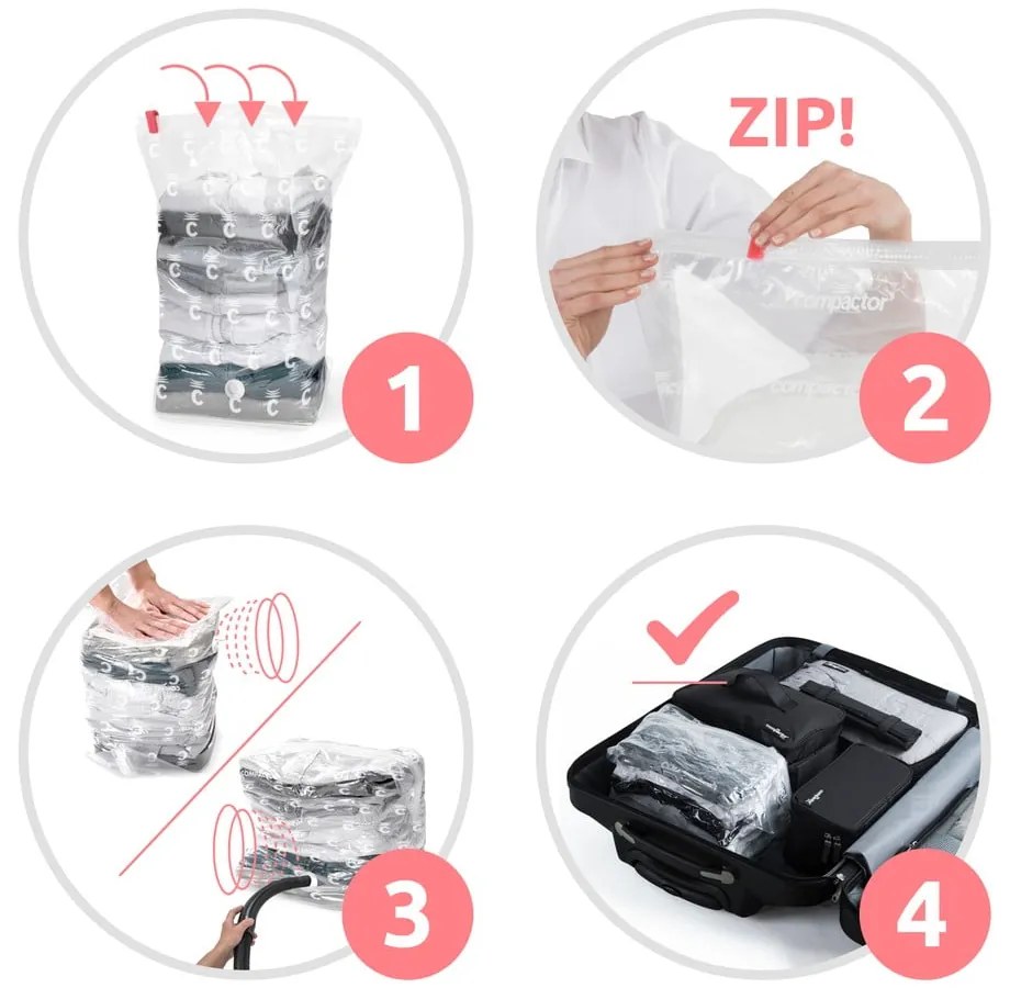 Set di sacchetti sottovuoto 2 pz Express M – Compactor