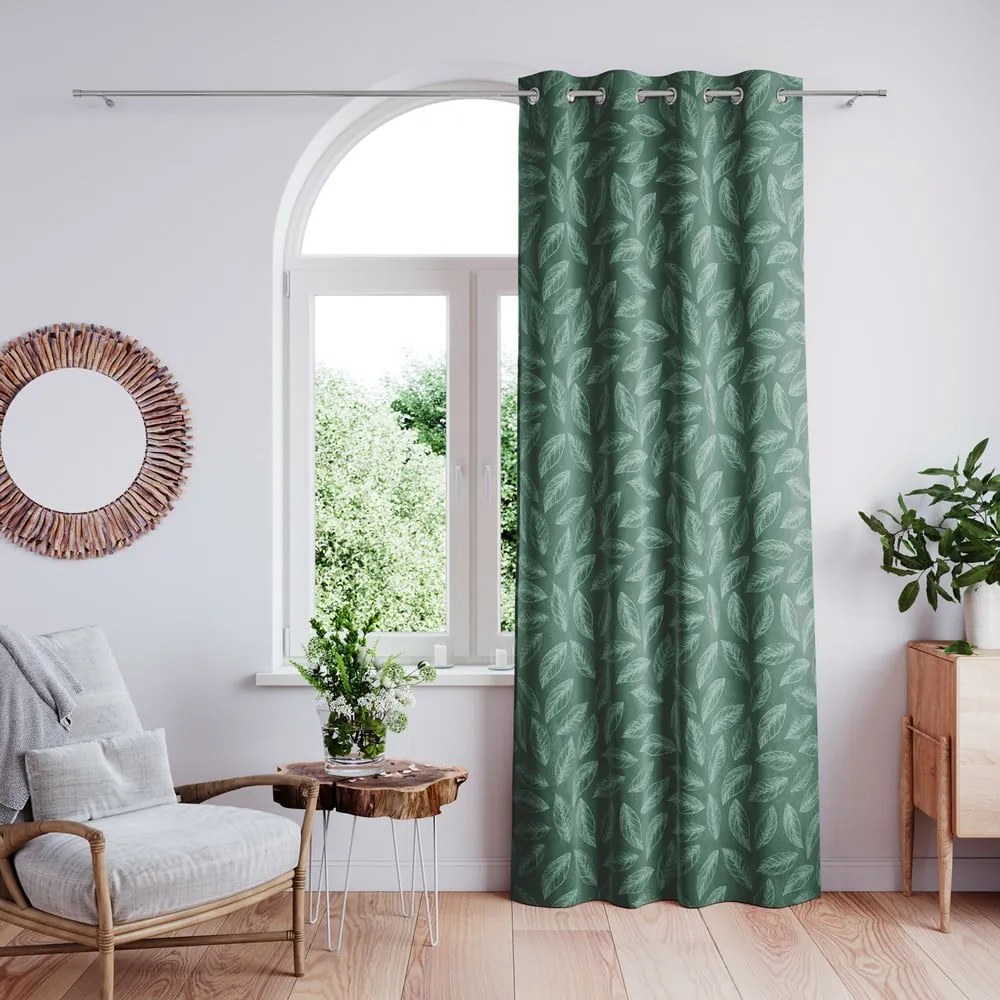 Tenda verde in velluto 140x250 cm Calm – Restilo