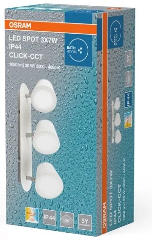 Osram - Faretto da bagno LED SPOT 3xLED/7W/230V IP44 3000/4000K