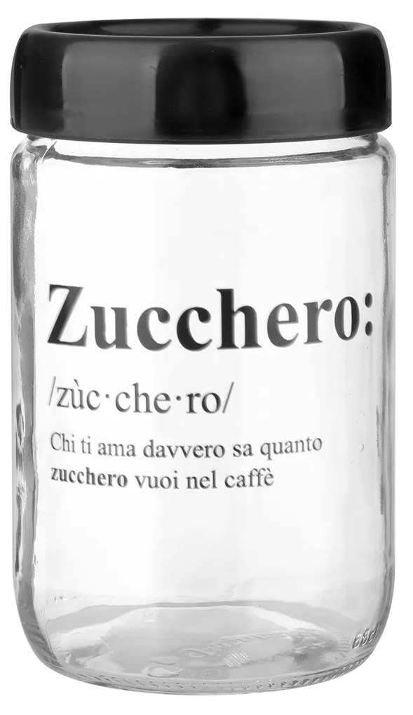 Barattolo zucchero in vetro 660 ml con scritta