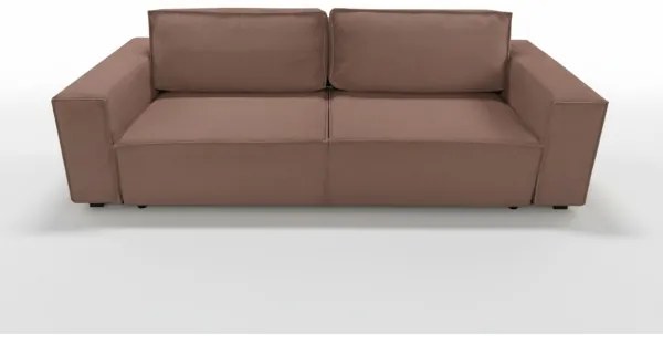 Divano letto 3 posti con contenitore RONDA rosso