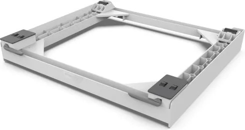 Meliconi 656146 - Base antivibrazioni per lavatrice con ruote estraibili, 61 cm, bianca