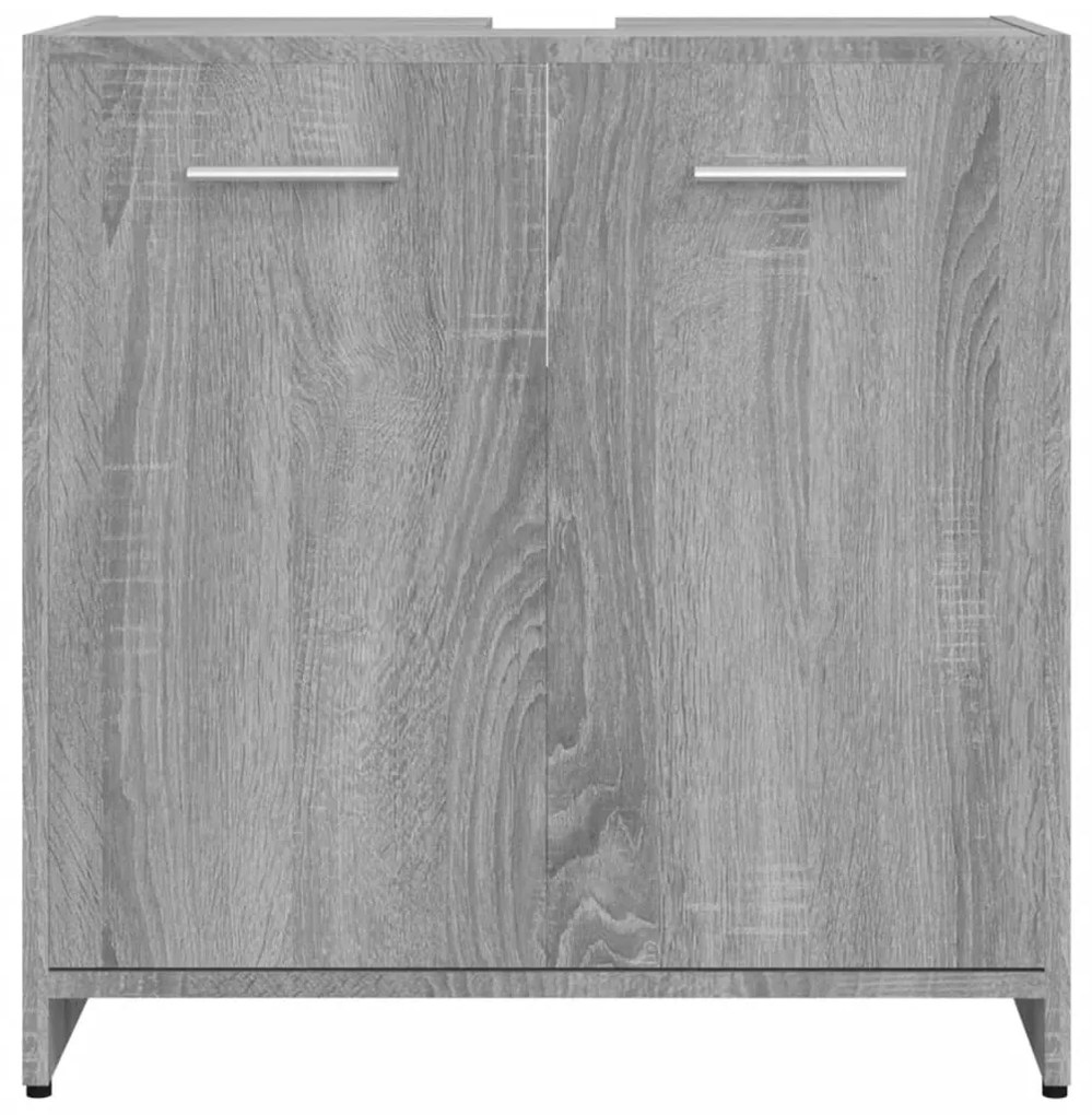 Armadietto bagno grigio sonoma 60x33x60 cm in legno multistrato