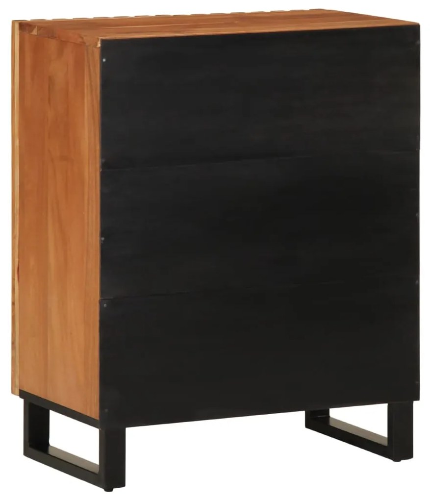 Credenza 60x34x75 cm in legno massello di acacia