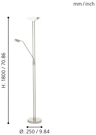 Eglo 93874 - LED dimmerabile lampada BAYA 1 LED/20W + LED/2,5W cromo opaco