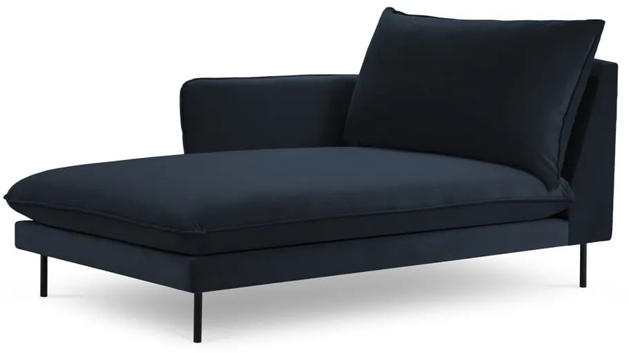 Poltrona in velluto blu scuro (angolo sinistro) Vienna - Cosmopolitan Design