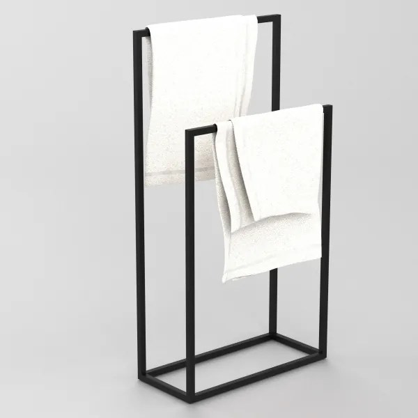 Porta asciugamani 85x45 cm nero