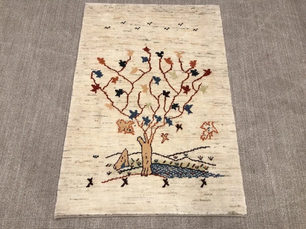 Gabbeh Tappeto persiano 100 x 140 Beige (Iran) Annodato A Mano