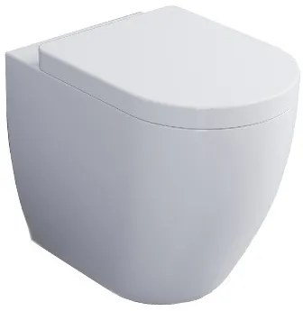 Ceramica Cielo Smile 53 Coppia Sanitari vaso e bidet a Pavimento Con Sedile Rallentato Bianco lucido