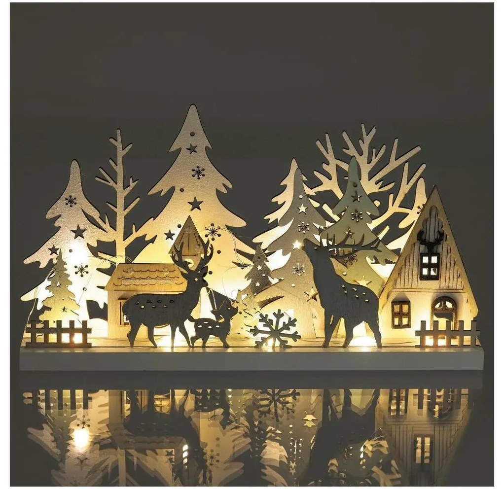 Retlux - Decorazione natalizia LED LED/3xAAA/bianco caldo foresta