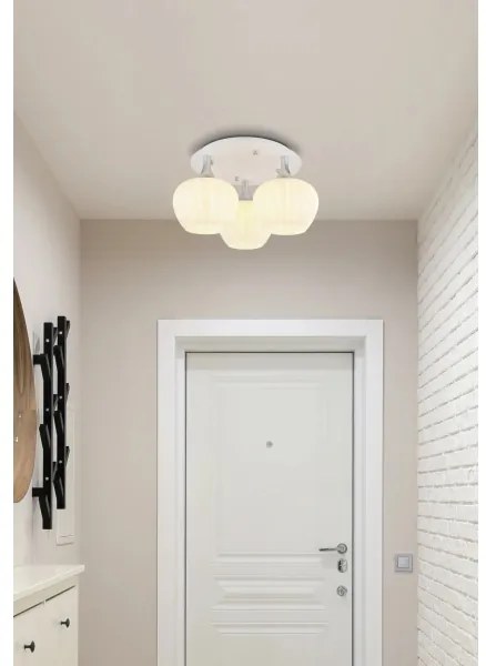 Globo 15548-3DW - Lampadario a plafone MAXY 3xE27/40W/230V bianco