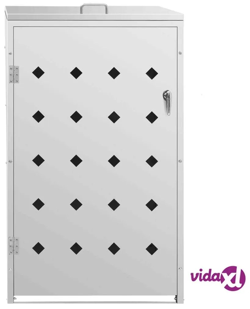 vidaXL Copribidone per Spazzatura Singolo 240 L in Acciaio Inox