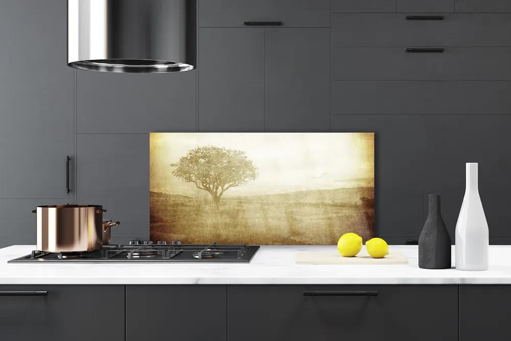 Pannello cucina paraschizzi Albero della natura 100x50 cm