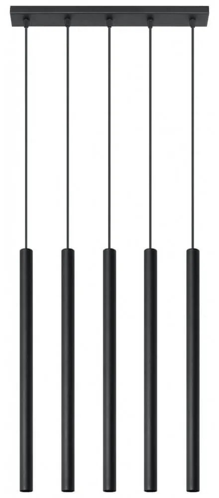 Lampadario in Acciaio a sospensione 5xG9 PASTELO 5 Nero da Interno Colore del corpo Nero