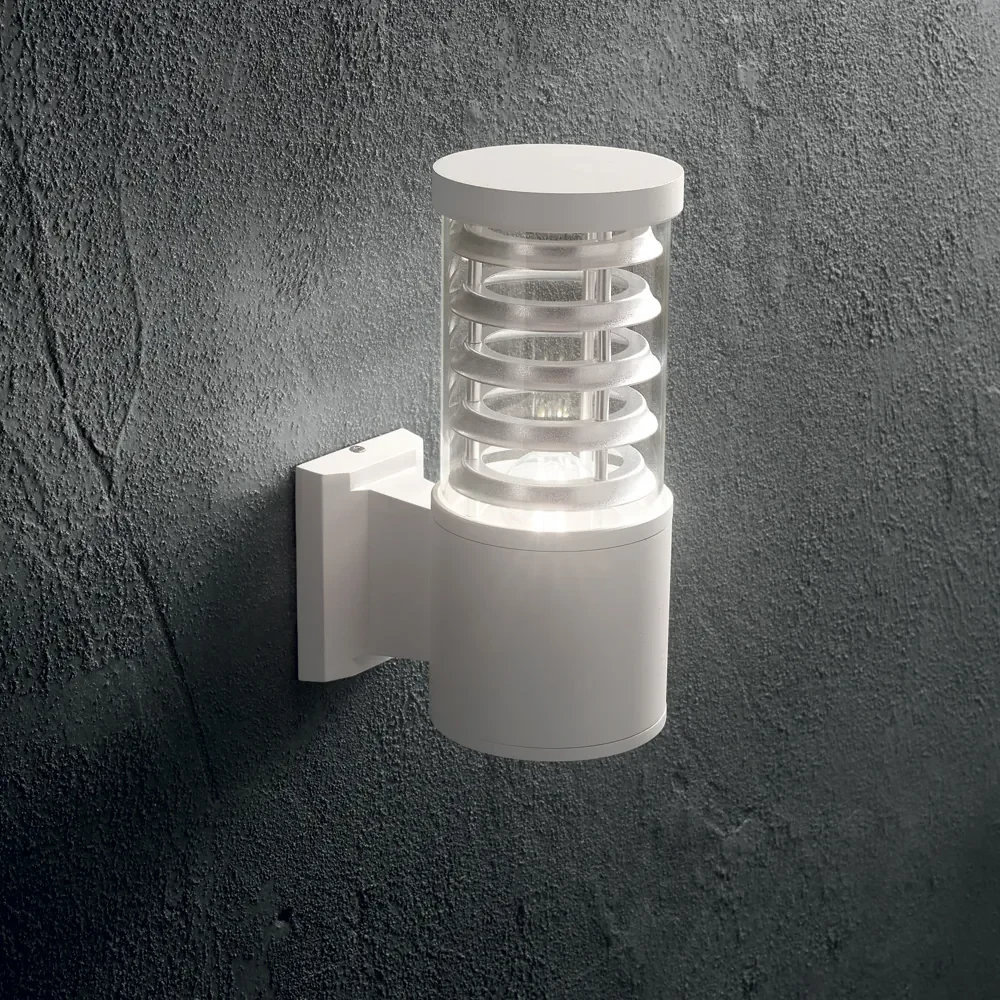Applique Moderna Tronco Alluminio Bianco 1 Luce E27