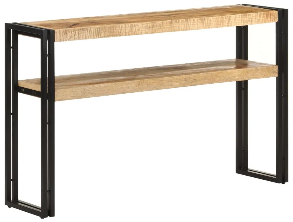 Tavolo Consolle 120x30x75 Cm İn Legno Di Mango Grezzo /