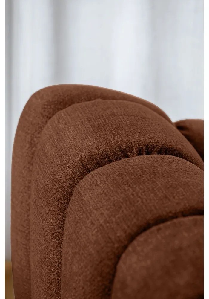 Divano angolare color terracotta (con penisola a sinistra/a U) Shell – Miuform