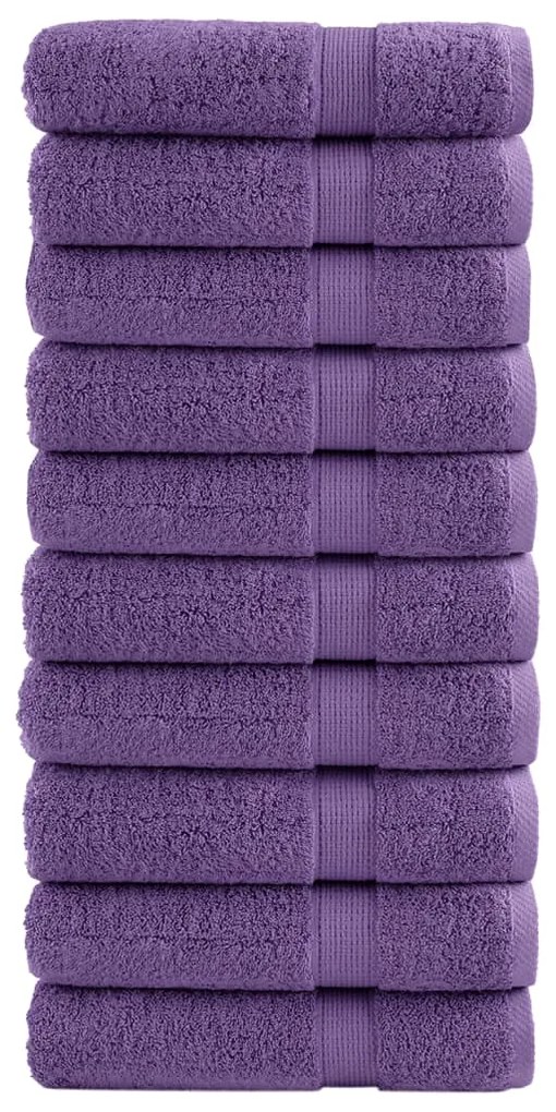 Asciugamani Da Doccia Solund 10 Pz Viola 70x140cm 600 G/m² /