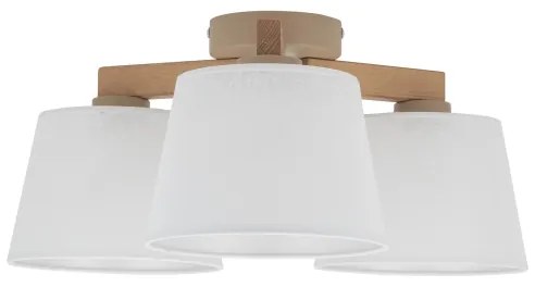 Brilagi - Plafoniera LATTE SABIA 3xE27/15W/230V pino/bianco