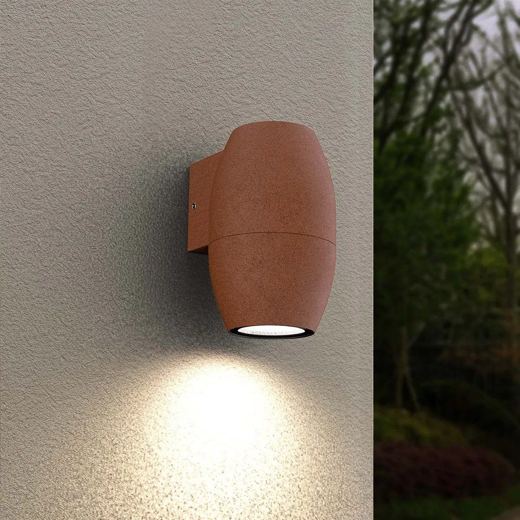 Applique Ovale Monodirezionale IP65 GU10 per esterni - Corten