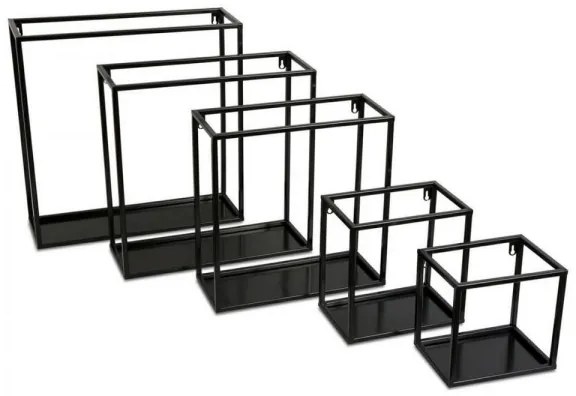 Mensola a muro 35x35 cm nera