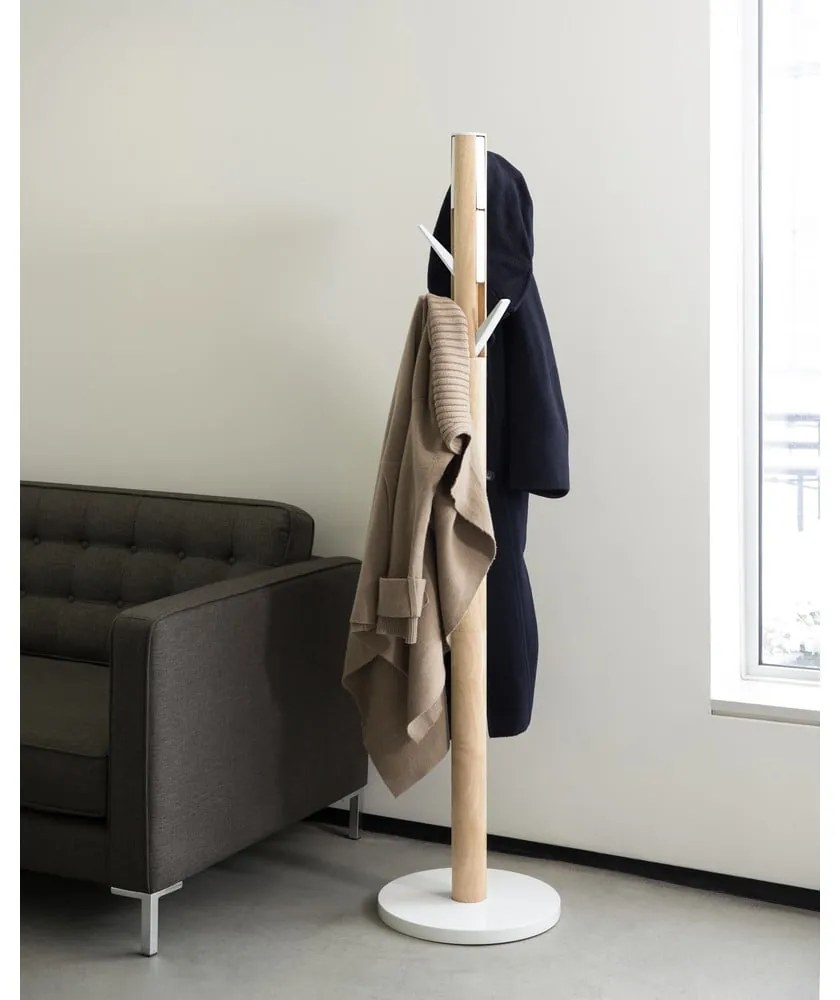 Appendino in legno bianco in gomma naturale Flapper - Umbra