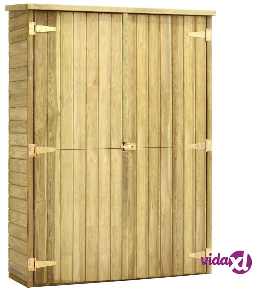 vidaXL Rimessa Attrezzi da Giardino 123x50x171cm in Pino Impregnato
