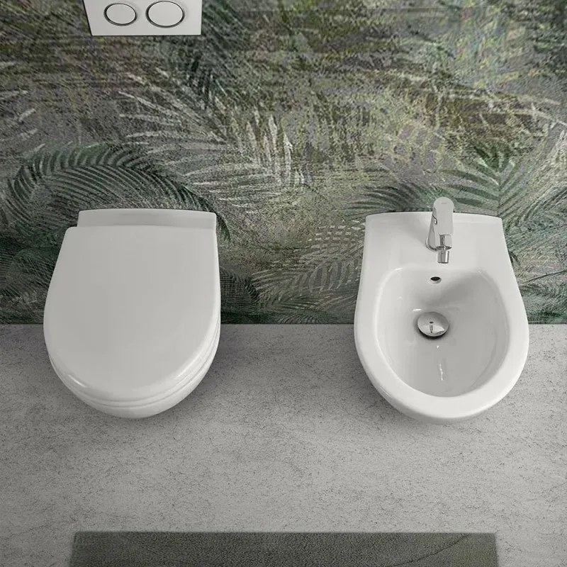 Copriwater originale serie Domus bianco lucido in termoindurente