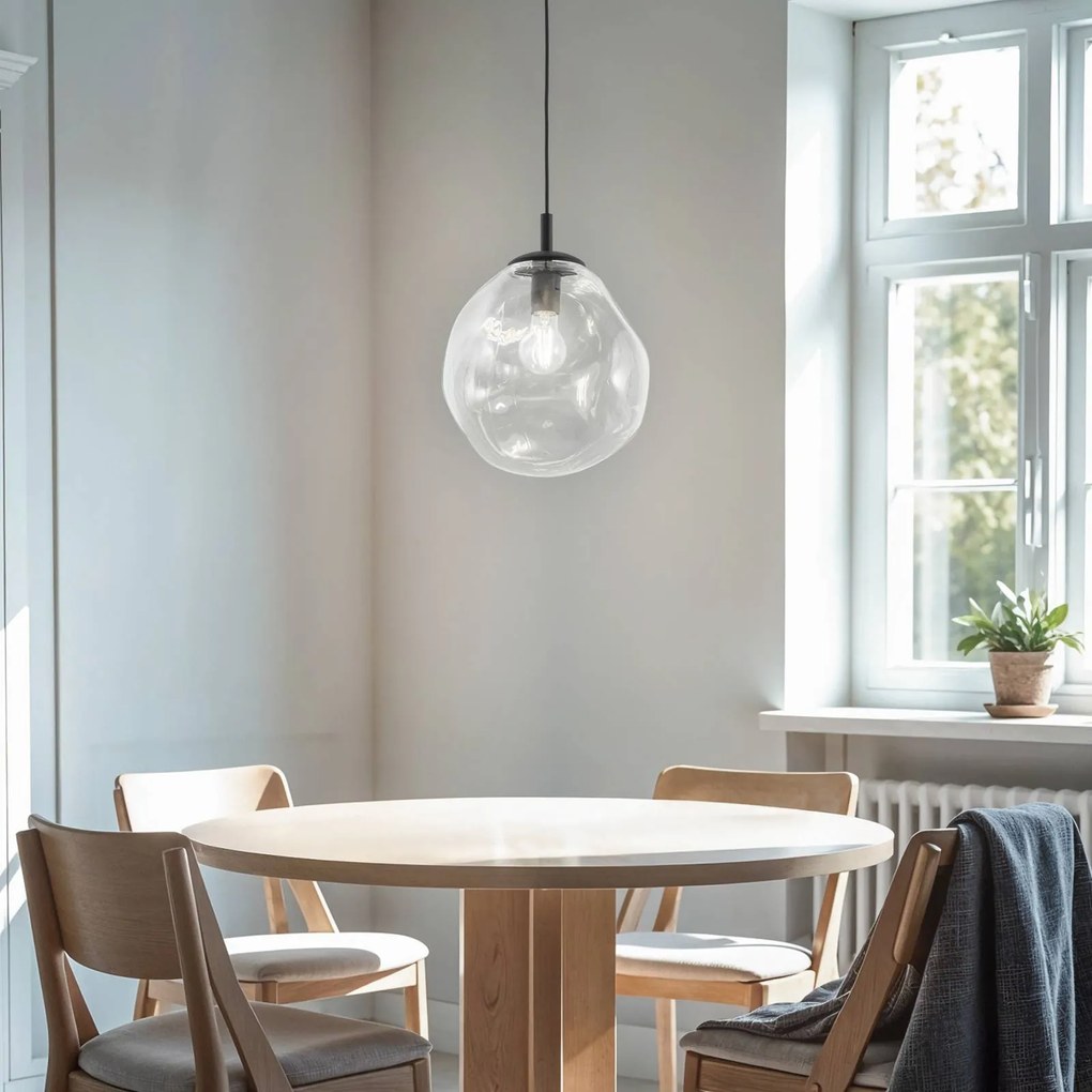 Lampada a sospensione in vetro Sol TK Lighting, dimmerabile, Chiaro / Trasparente, Soggiorno / Sala da pranzo, Vetro, Moderno, Lampada a sospensione