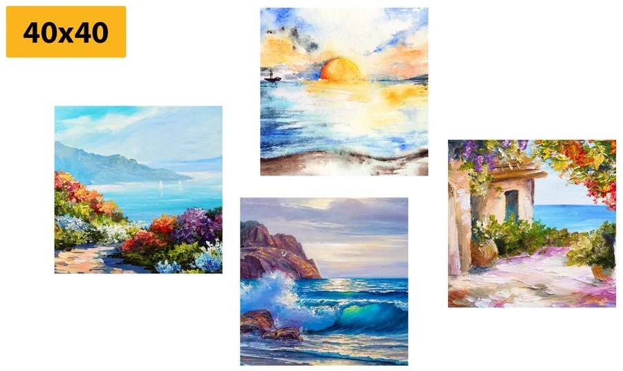 Set di quadri – Mare e spiaggia