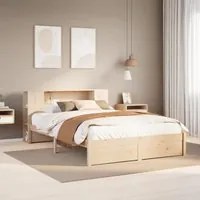 Letto Libreria senza Materasso 120x200cm Legno Massello di Pino 3322357