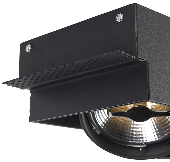 Faretto da incasso nero AR111 senza cornice 3 luci - Oneon
