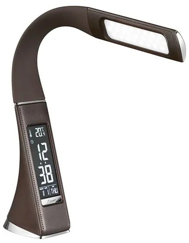 Solight WO46-H - Lampada LED da tavolo dimmerabile con display LED/6W/230V marrone