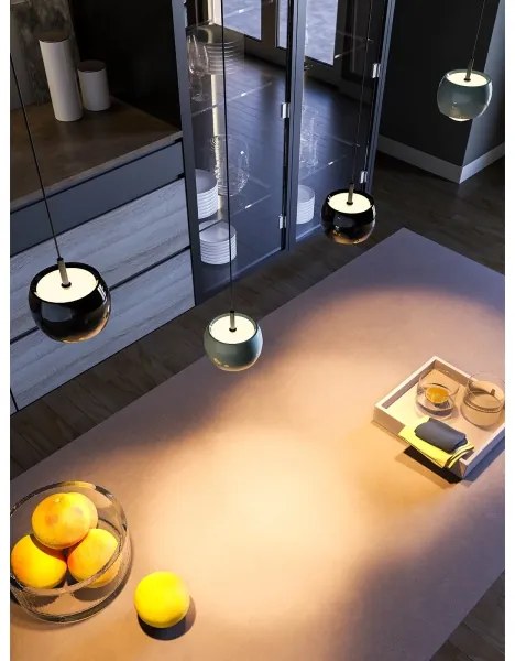 Redo 01-3551 - Lampadario LED a sospensione con filo AVES LED/12W/230V diametro 9,6 cm CRI 90 antracite