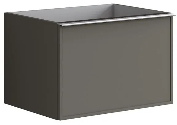 Mobile da bagno sotto lavabo Pixel frame grigio laccato opaco L 60 x H 40 x P 45.5 cm 1 cassetto, lavabo non incluso