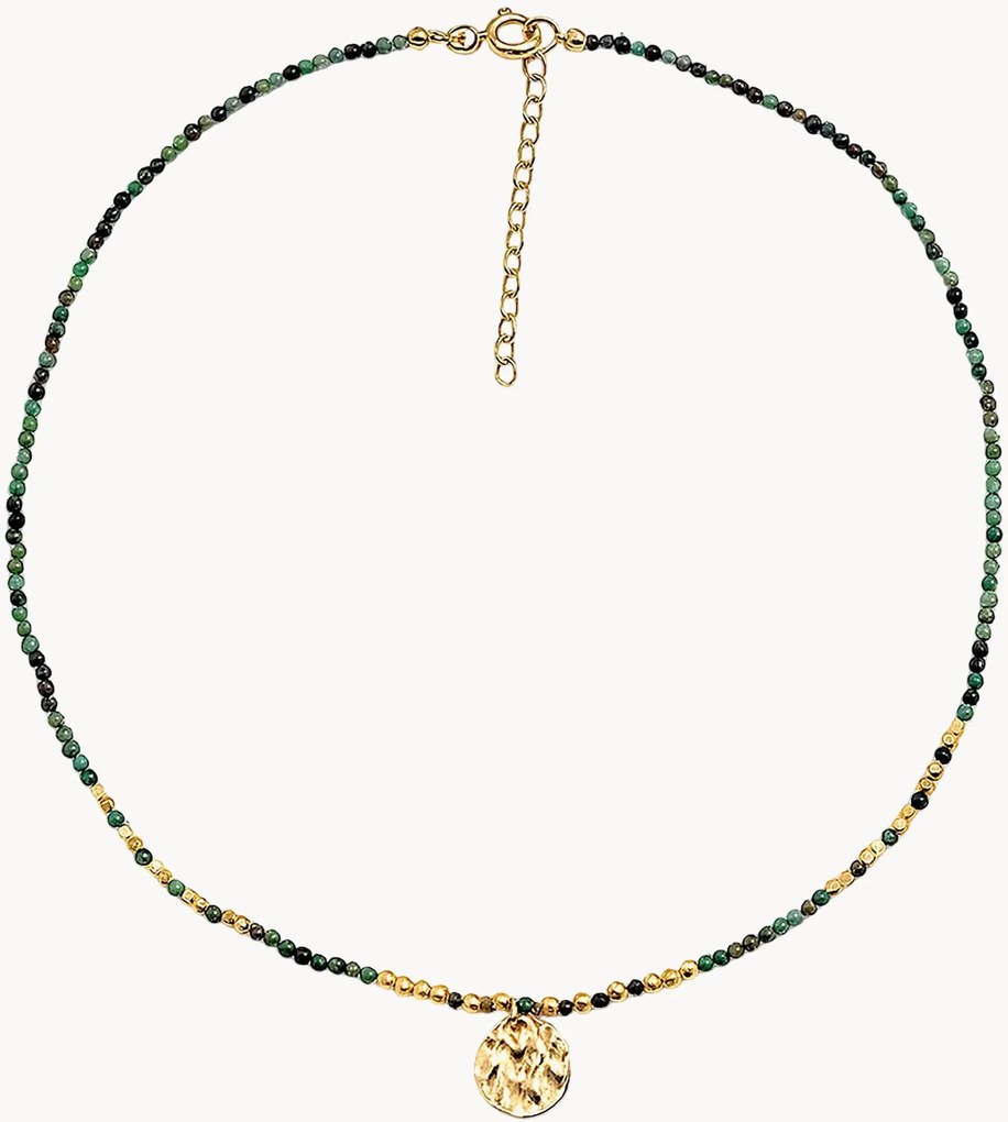 Collana placcata in oro con turchese Neo
