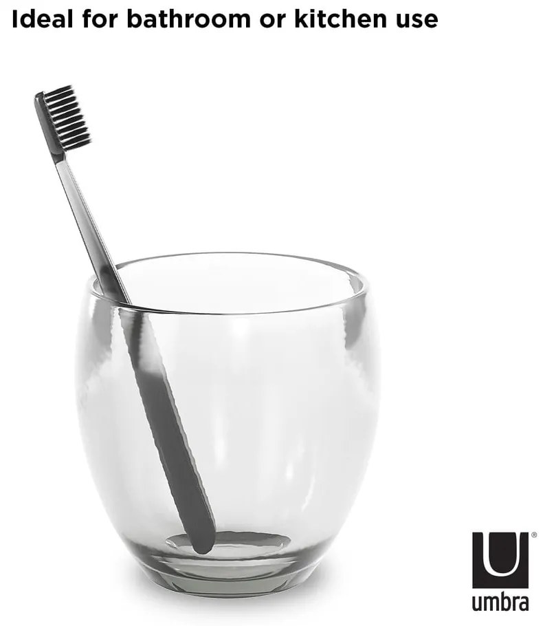 Bicchiere di plastica per spazzolini da denti Droplet - Umbra