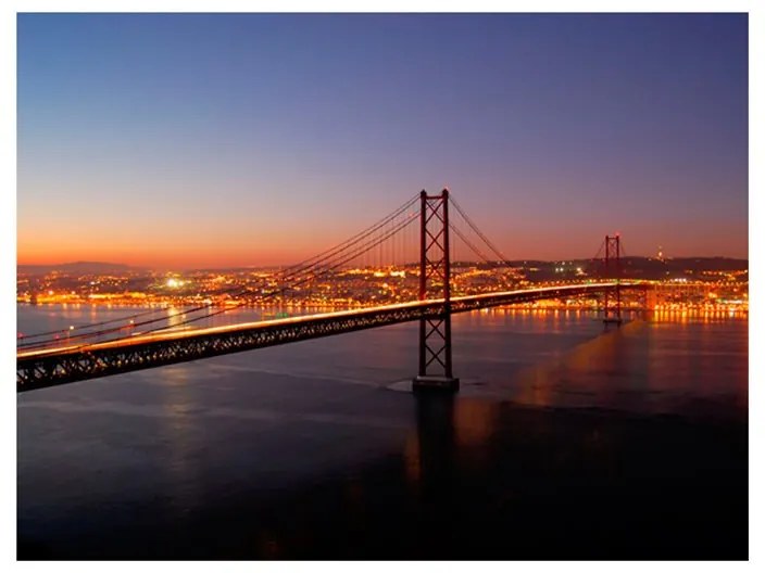 Fotomurale  Bay Bridge  San Francisco  Colore blu navy, Dimensioni e Misure 200x154