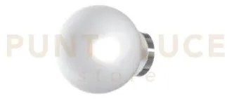 Applique cromo 1 luce vetro bianco fog 1184cr-a-bf