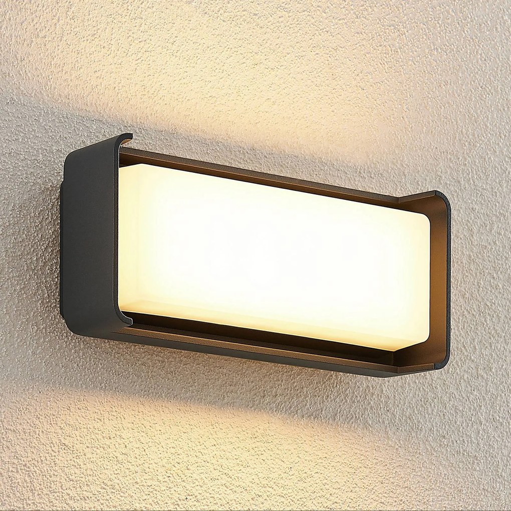 Lucande Applique da esterni LED Babet, antracite