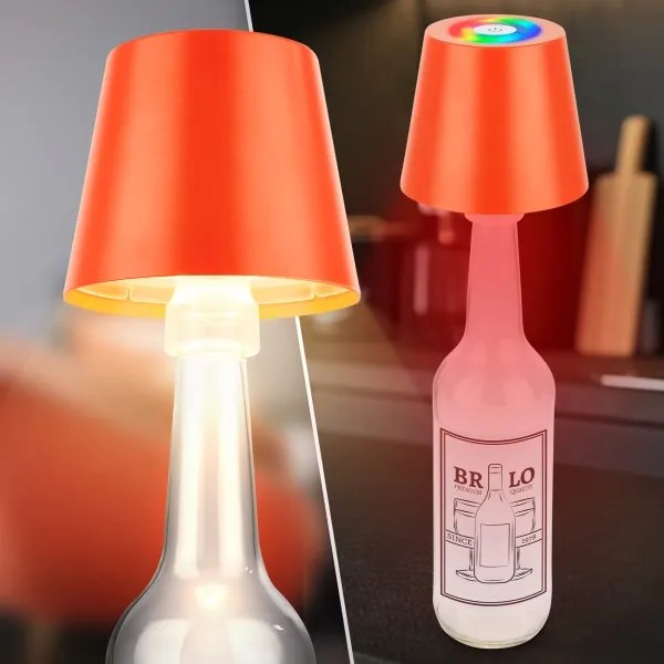 Briloner 7510012-LED Lampada da tavolo RGB dimmerabile CALIDA 2,5W/5V IP44 1200mAh arancione