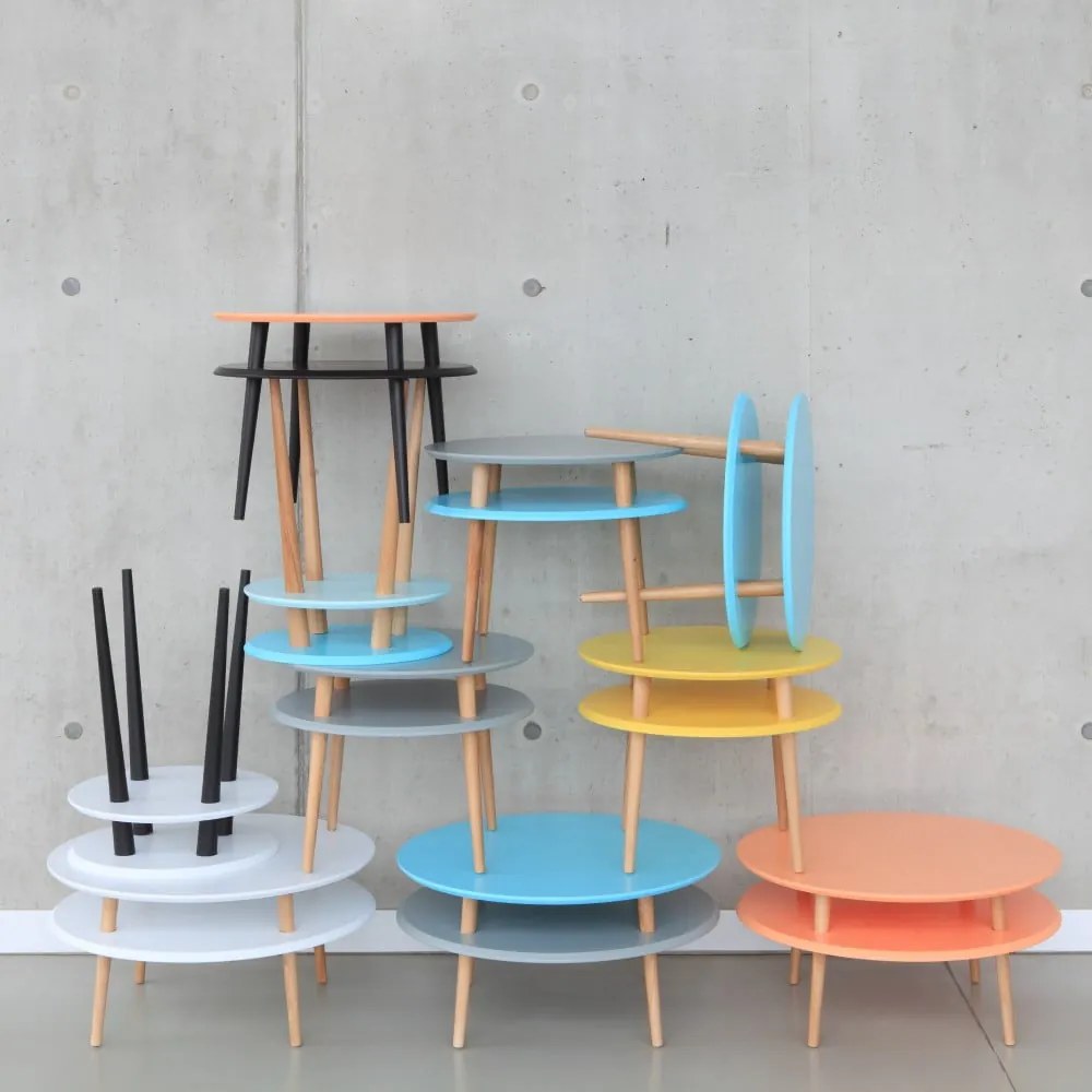 Tavolino grigio chiaro UFO, ⌀ 57 cm - Ragaba