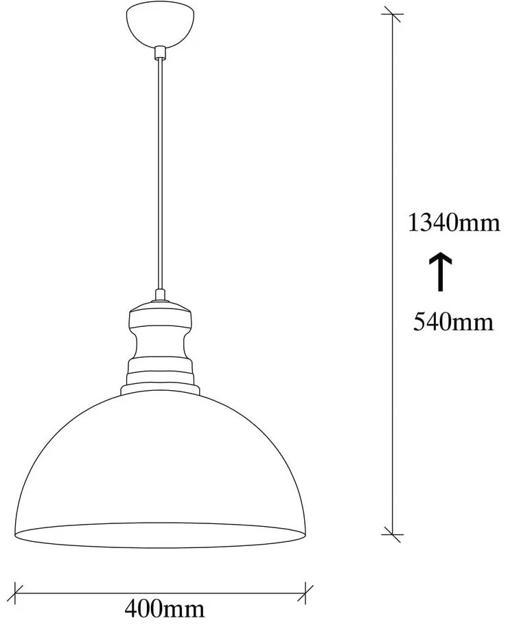 Lampadario dorato con paralume in metallo ø 40 cm Berceste – Opviq lights