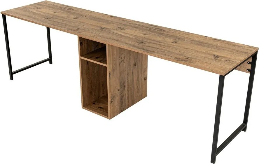 Scrivania con effetto pino 60x240 cm Twin – Kalune Design