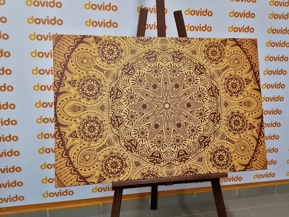Stampa su tela – Mandala ornamentale con pizzo