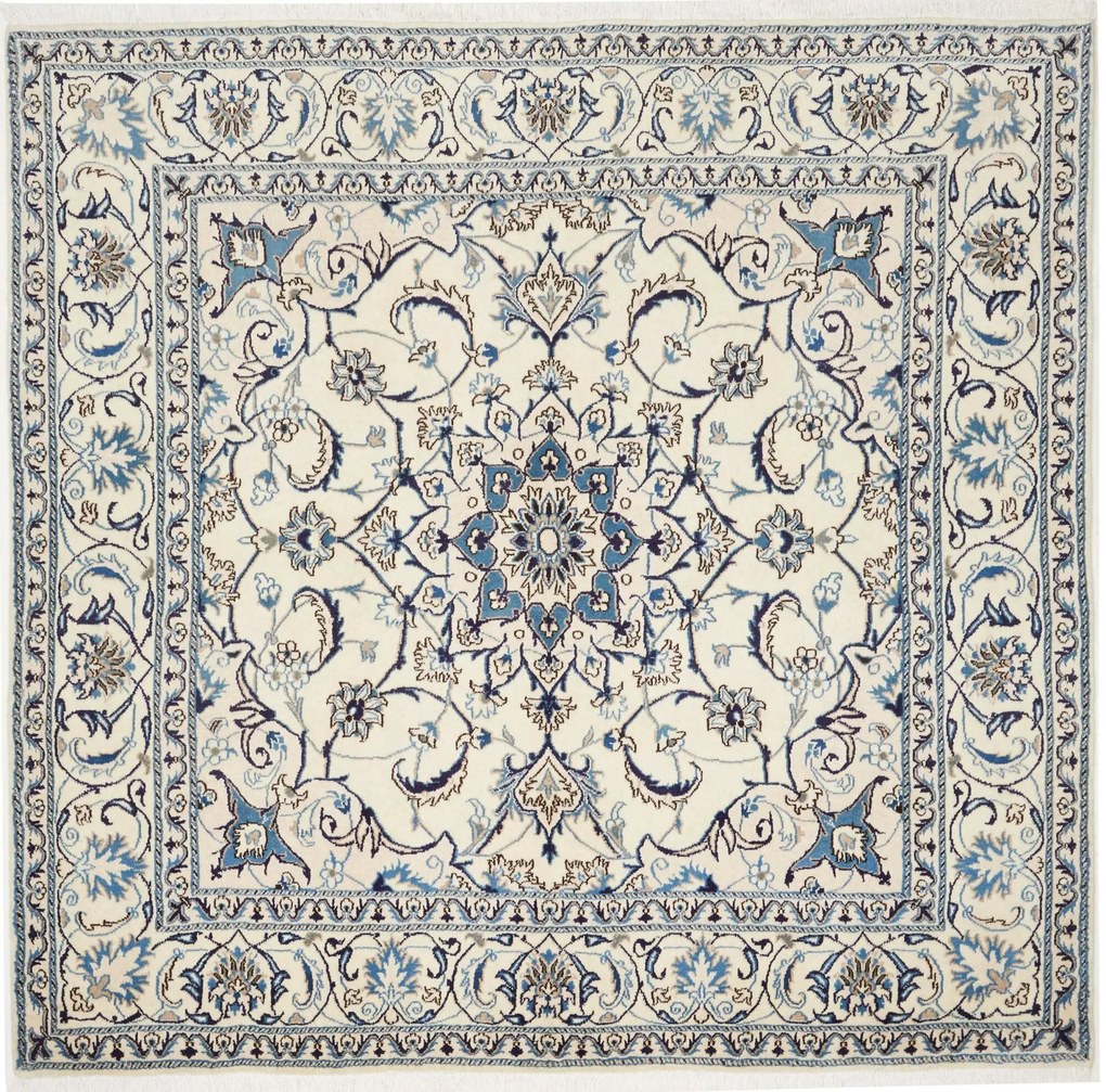 Nain Tappeto 190 x 200 Beige (Iran) Annodato A Mano